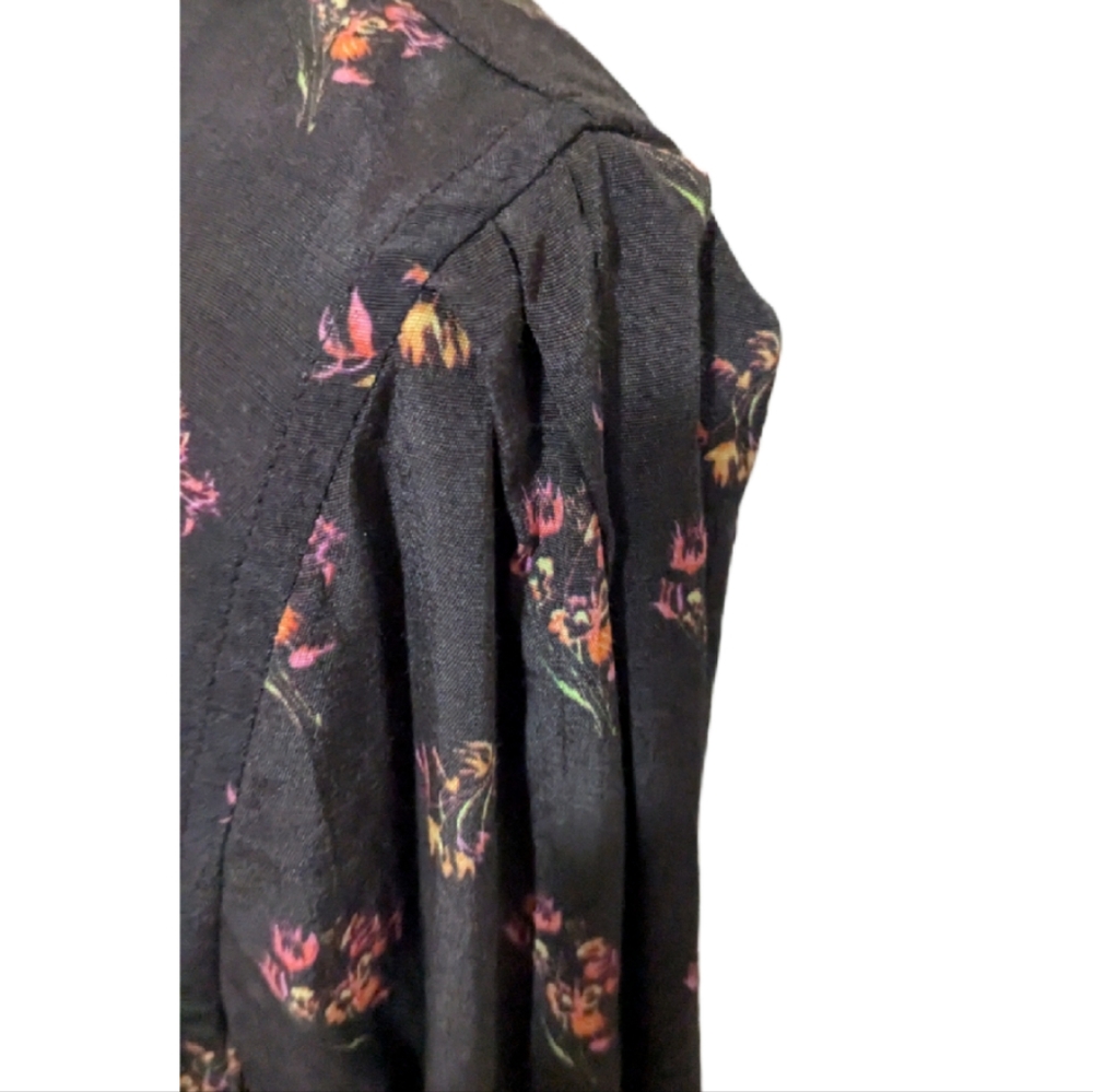 Something Navy Xxs Utility Blouse Button Down Bro… - image 5